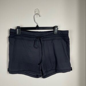 Athleta Shorts Womens Black Athletic Outdoors Active Drawstring Shorties Size L